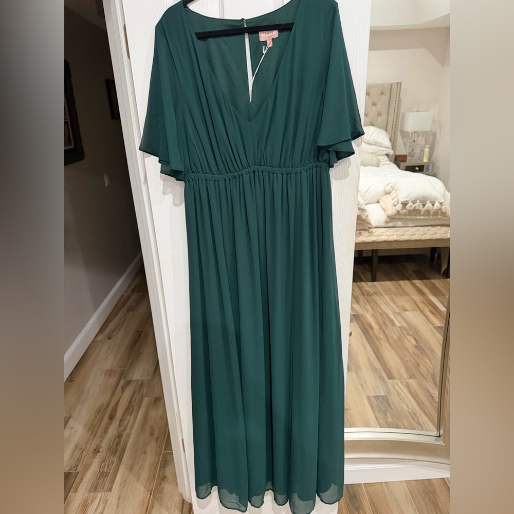 Show Me Your MuMu Teal Maxi Dress